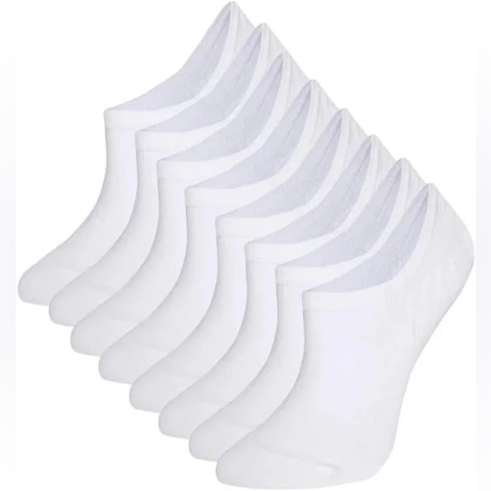 Cole Haan White No-Show liner Socks women 4-10 stretch non slip heel grip NWT